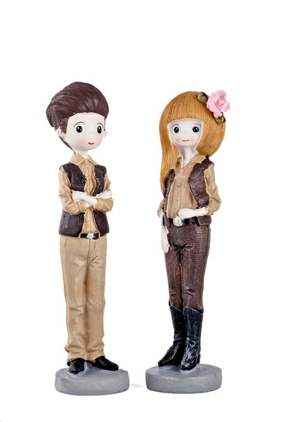 MUKKO HOME Tarz Giyimli Sevgili Biblo Seti – 2’li Polyester figür Sevgiliye H...