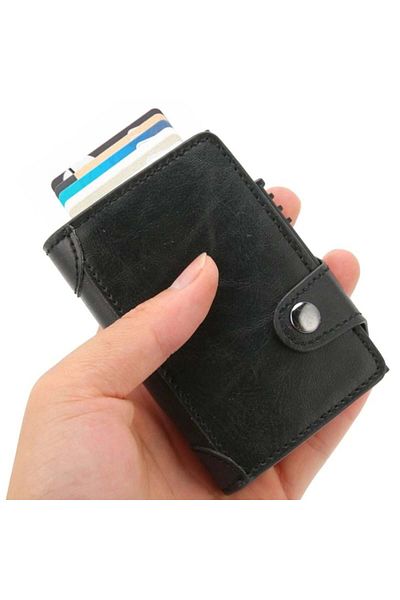 iUni P4 RFID Wallet, 10 cards, Black