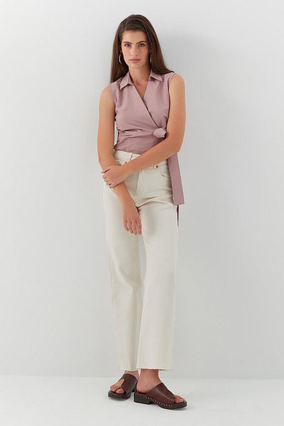 MARKALİSTE Palazzo Pants Ecru