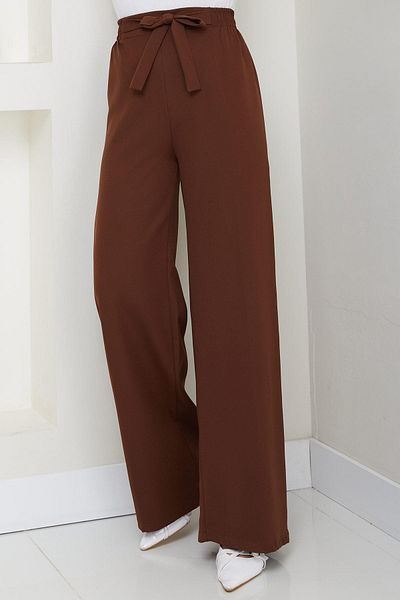 hafsamina Tie-Up Trousers Brown Hm2782