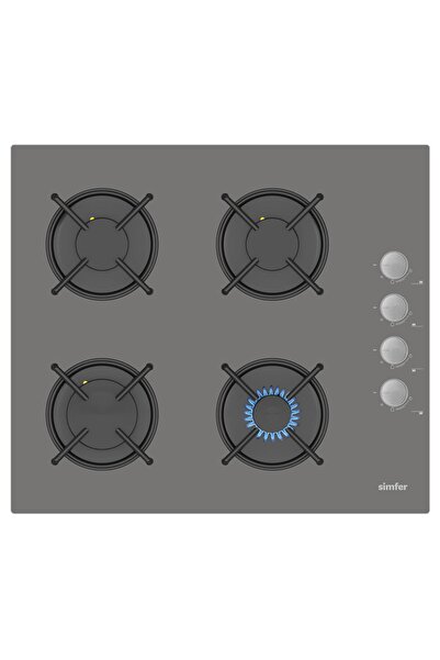 Simfer 3538 4G 60Cm Ank. Gri Cam Ocak, Emaye Izgara