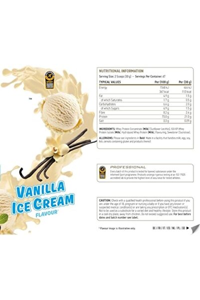 applied nutrition Critical Whey Protein Powder, Vanilla Ice Cream, (2kg - 67 Servings)