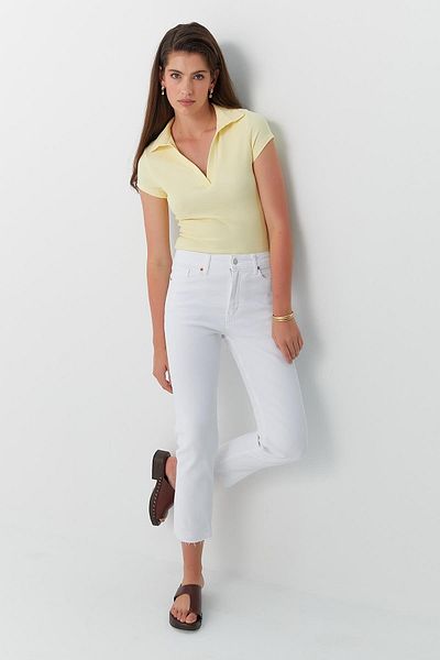 MARKALİSTE High Waist Straight Jean White