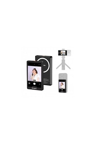 KingMa Monitor magnetic, KingMa VL-PH02 MAX, pentru selfie-uri si vlogging, ecran 3.97", compatibil iPhone,
