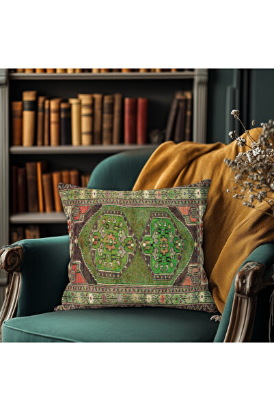 TURKISHRUG KINGDOM وسادة على شكل كليم – نسيج ناعم