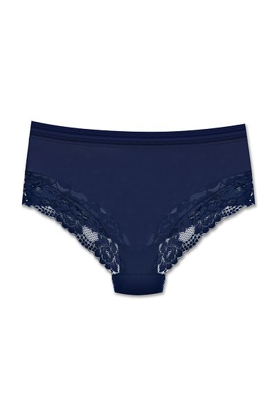 ZENA UNDERWEAR Tulle and Lace Detailed Elastic High Waist Plus Size Women's Panties