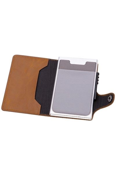 iUni P4 RFID Wallet, 10 cards, Brown