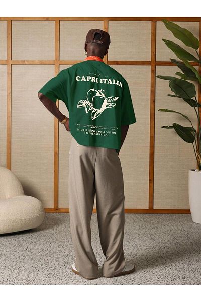 JANSO GROUP - Men's Cotton Printed Italian Capri Tshirt Oversize Large Size