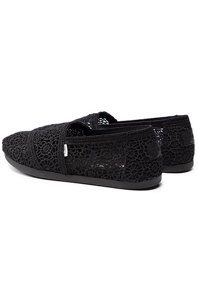 Toms Pantofi sport damă negri TOMS-MOROCCAN CROCHET ALPARGATA BLACK 10016254