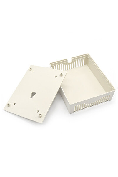 ROBİZ Plastik Elektronik Proje Kutusu 100 x 80 x 29mm Beyaz Renk Duvar Montaj Tip Elektronik Devre