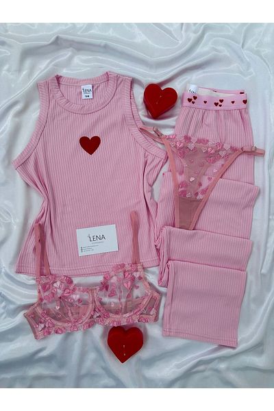 Lena Homewears Set pijamale Miray cu bretele pentru femei cu lenjerie de corp