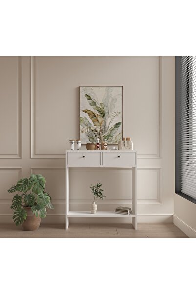 ESYAH Büyük Kahve Köşesi & Dresuar Petek Üstü Beyaz