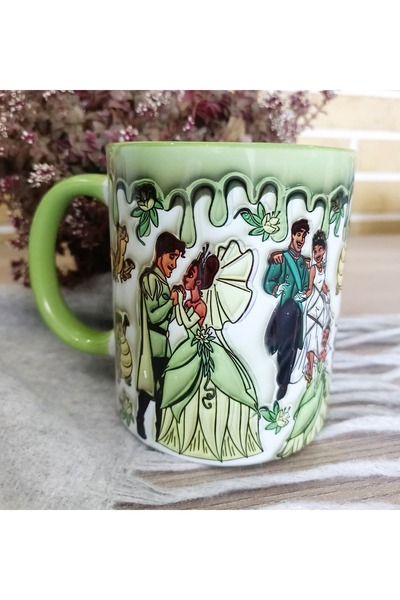 Mugs and love Tiana baskı porselen kupa
