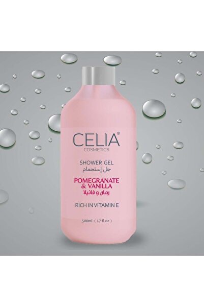 Celia سيليا جل الاستحمام بخلاصة الرمان والفانيلا 500مل