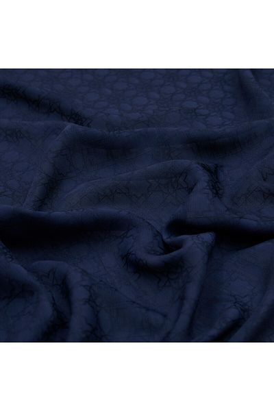 ipekevi Φουλάρι Four Seasons Navy Blue Monogram