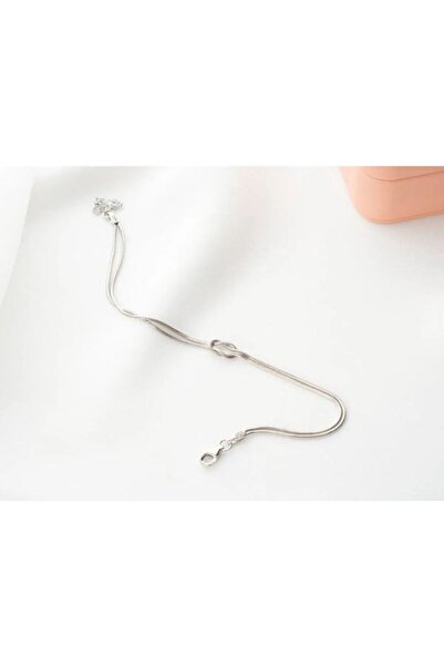 staınless steel Çelik Düğüm Bileklik Sonsuz Sevgili-Arkadaş Bilekliği Gümüş