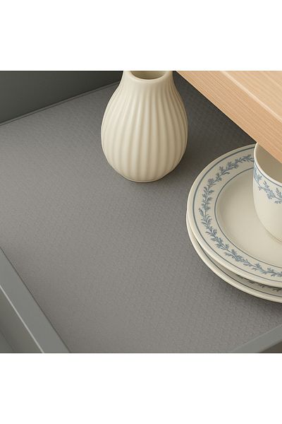 ESTRON 4 Pieces Gray Color 1.5 Meters Non-Slip Cabinet Shelf Drawer Cover - Eva Material - Gray
