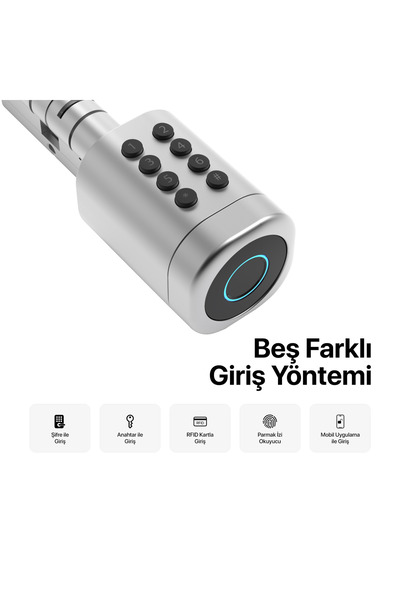 Xenon Smart قفل باب أوتوماتيكي ذكي ببصمة الإصبع وكلمة مرور وبطاقة RFID وكلمة مرور ومجموعة من 2 محور بوابة لاسلكية