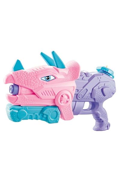 OEM Jucărie acvatică pentru copii, rezervor 640 ml, piscină/plajă, 6+, Triceratops, 3 duze, roz