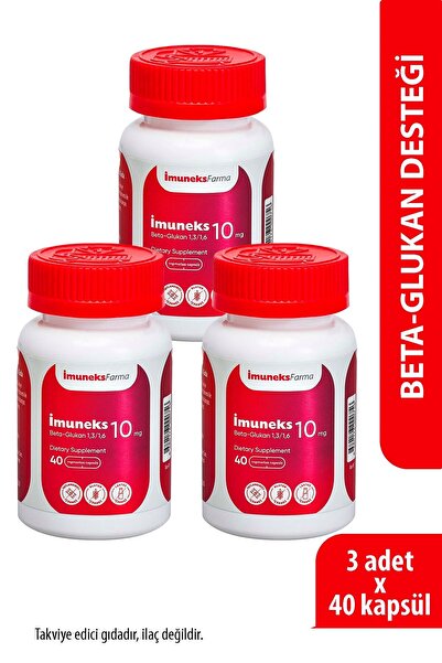 Imuneks Farma İmuneks 10 mg Beta Glukan (1,3/1,6) içeren Takviye Edici Gıda 4...