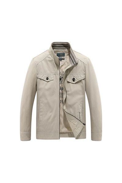 AyShop Jachetă casual pentru bărbați, albă