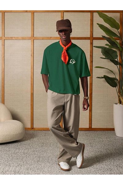 JANSO GROUP - Men's Cotton Printed Italian Capri Tshirt Oversize Large Size