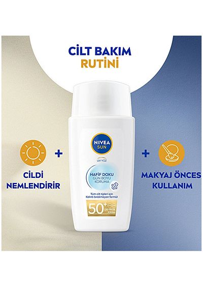 Nivea Sun Light Textured Sunscreen Face Cream 50Spf 40 ml