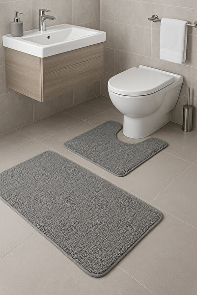 Özdilek Elit Kaydirmaz Tabanlı Banyo Paspas Takımı