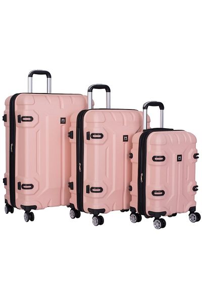 OEM Set 3 trolere, Size S+M+L, Extendable, 4 double wheels with 360° rotation, shock-resistant ABS, Pin