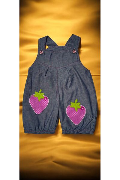 FLOVMİX Baby Jeans with Hanger Jile Strawberry Pattern