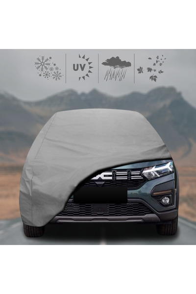 ULTRASHOP Dacia Sandero Stepway Oto Branda Su Geçirmez Miflonlu Araba Brandası Klipsli Araba Çadırı