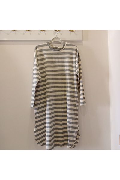 OceanGiyim Women's Summer Pocketed Striped Tunic