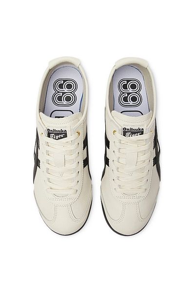 Onitsuka Tiger Mexico 66 Classic Leather Trainers – Unisex – Cream, Black & Gold