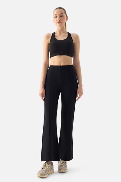 Superstacy Mira Modal Spanish Leg Black Trousers