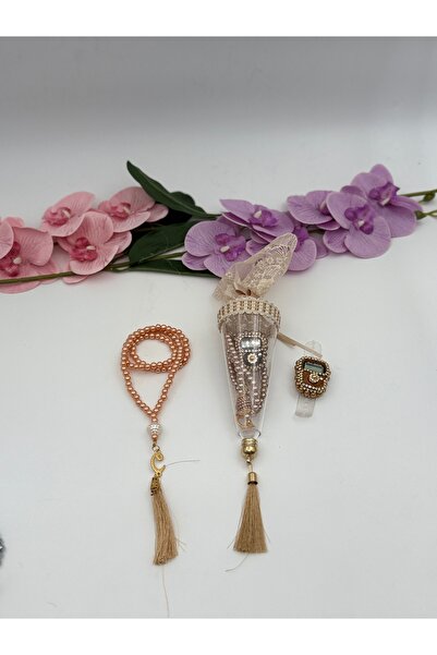 Uğurlu Hac Set de 10 mătănii din argint sterling pentru rugăciune.