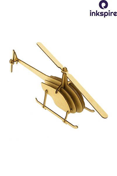 inkspire 3D Ahşap Maket 3 Boyutlu Boyanabilir Geçmeli Puzzle Maket Tahta Çocuklar İçin Kendin Yap Kendin Boya