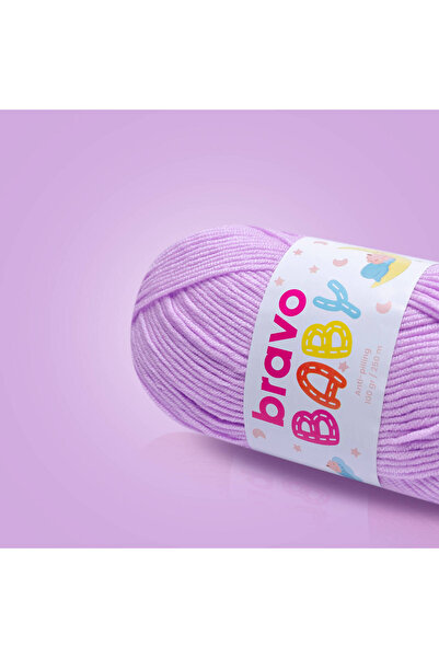 Bravo Lână pentru bebeluși anti-pilling 100 gr 250 metri (cod de culoare: 610) liliac
