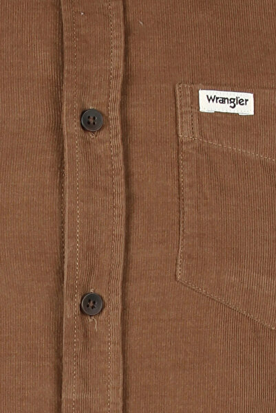 WRANGLER Erkek Regular Fit 100% Pamuk Kahverengi Gömlek - W5A14A211