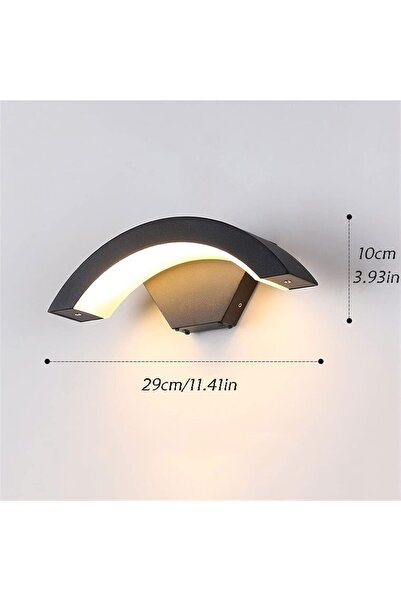 fullreyon Elektrikle Çalışır 24 Watt İç ve Dış Mekan Led Duvar Aplik Bahçe Kapı Girişi Armatür 3200K Gün Işığı