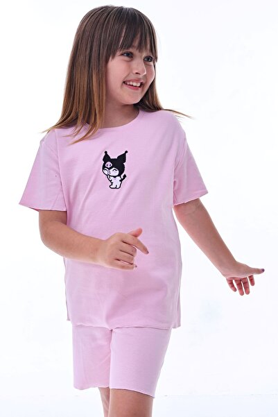 ZUZUNGA Ribana Beybi Overlock Detailed Kuromi Embroidered Top-Under Set