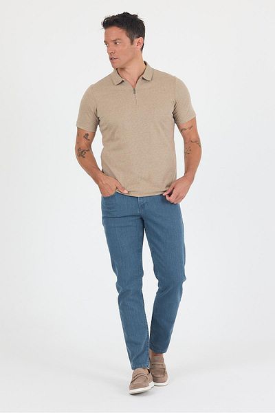 İmza Maro mânecă scurtă simplu suprem guler polo fără buzunare bumbac casual slim fit tricou 1011250164_402