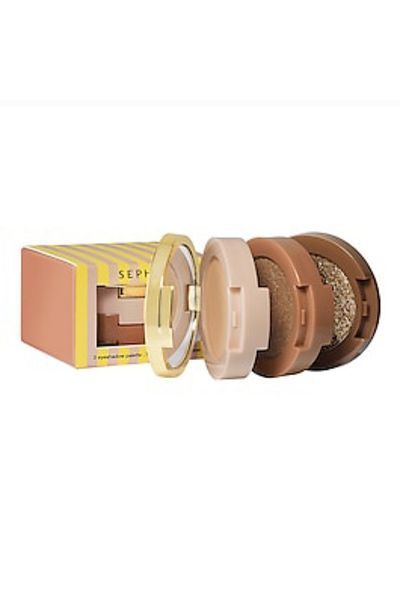 SEPHORA COLLECTION Glitter under the Sun - 3 Eyeshadow Kit - Lumières Dorées - Golden Lights (2X2.5G.,1X2G.)