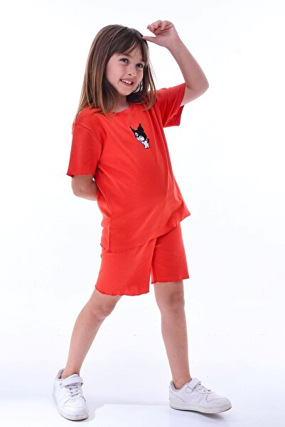 ZUZUNGA Ribana Beybi Overlock Detailed Kuromi Embroidered Top-Under Set