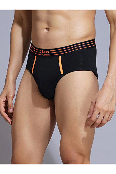 John Player By Styli Pack of 2 - Solid Briefs with Striped Waistband