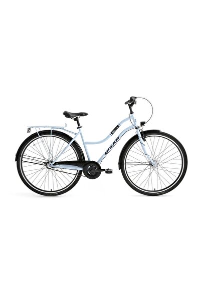 Bisan BELLA KADIN ŞEHİR BİSİKLETİ 34CM V 24 JANT 3 VİTES BUZ MAVİ SİYAH