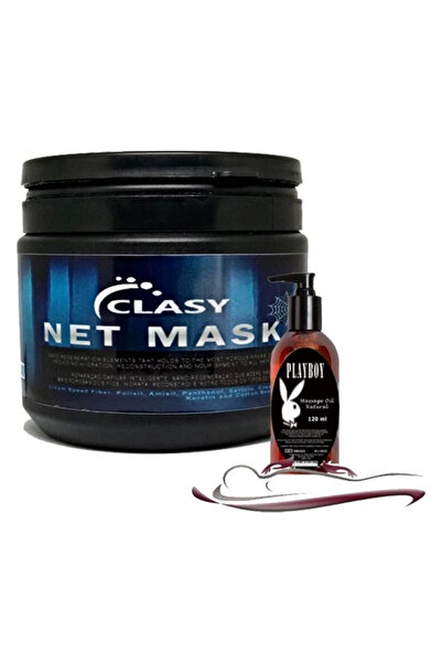 Genel Markalar Clasy Net Mask 450Ml Saç Bakım Maskesi Ile 120Ml Playboy Masaj...