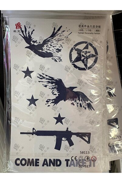 Arescollection YARI KALICI ( MİN.15 GUN MAX 1 AY) KOL BACAK SIRT GÖĞÜS TATTOO DÖVME