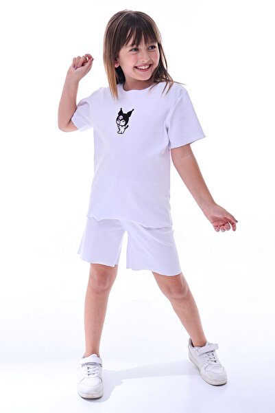 ZUZUNGA Ribana Beybi Overlock Detailed Kuromi Embroidered Top-Under Set