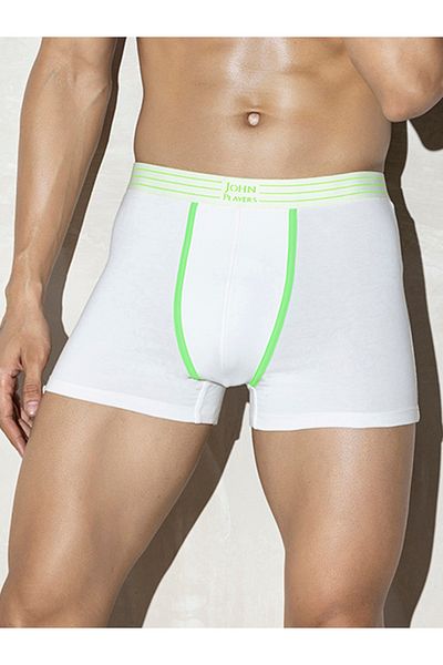 John Player By Styli Pack of 2 - Solid Trunks with Striped Waistband