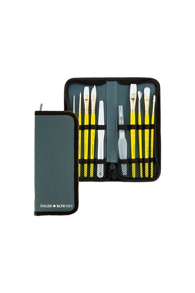 Daler Rowney Σετ πινέλων Simply Mixed Media με τσάντα 10 τεμαχίων